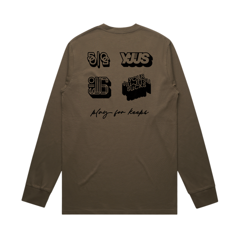 C41 YJJS For Keeps L/S Tee (Walnut)