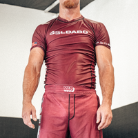 YJJS SNS Black Rashguard (Burgandy)