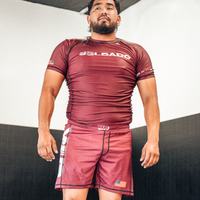 YJJS SNS Black Rashguard (Burgandy)