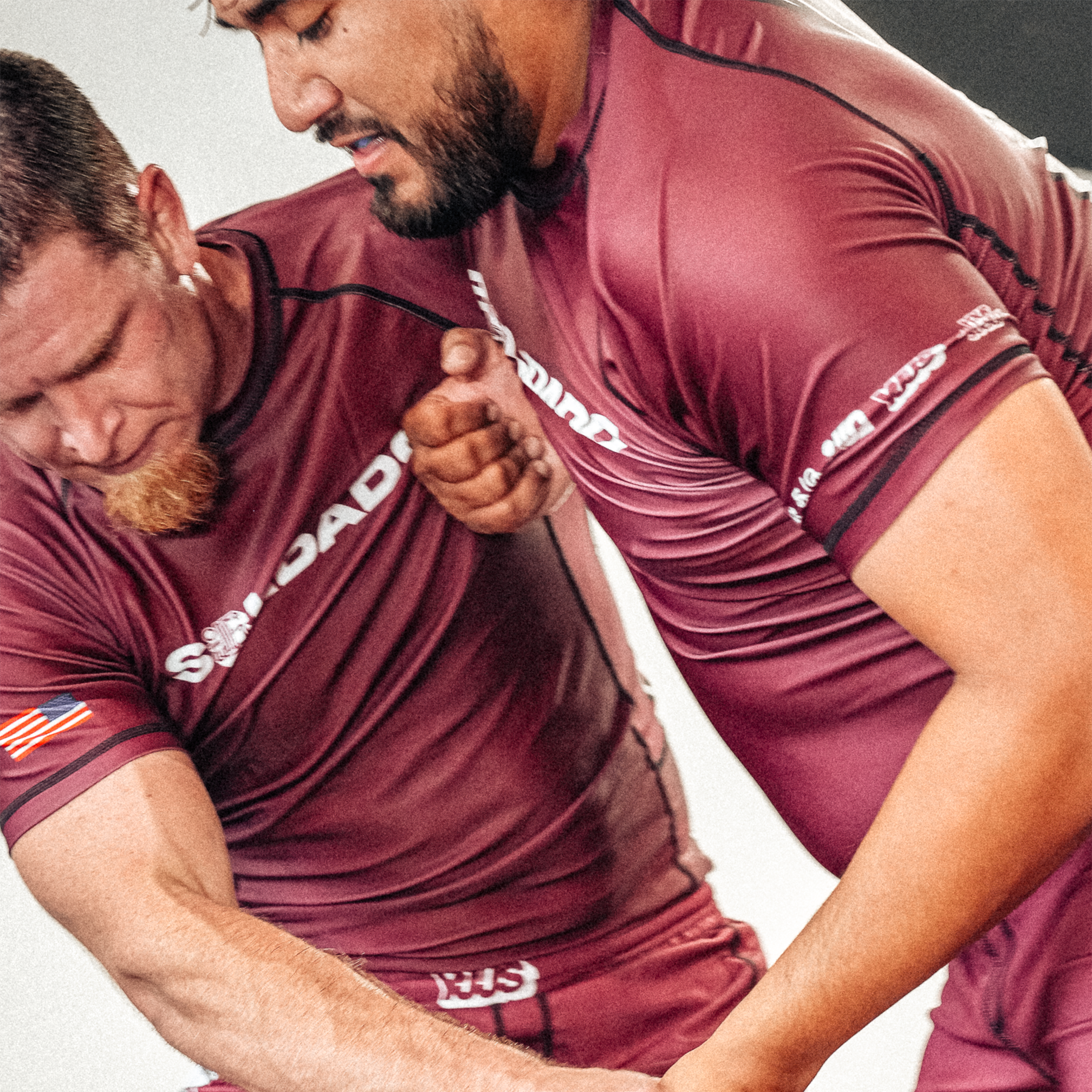 YJJS SNS Black Training Shorts (Burgandy)