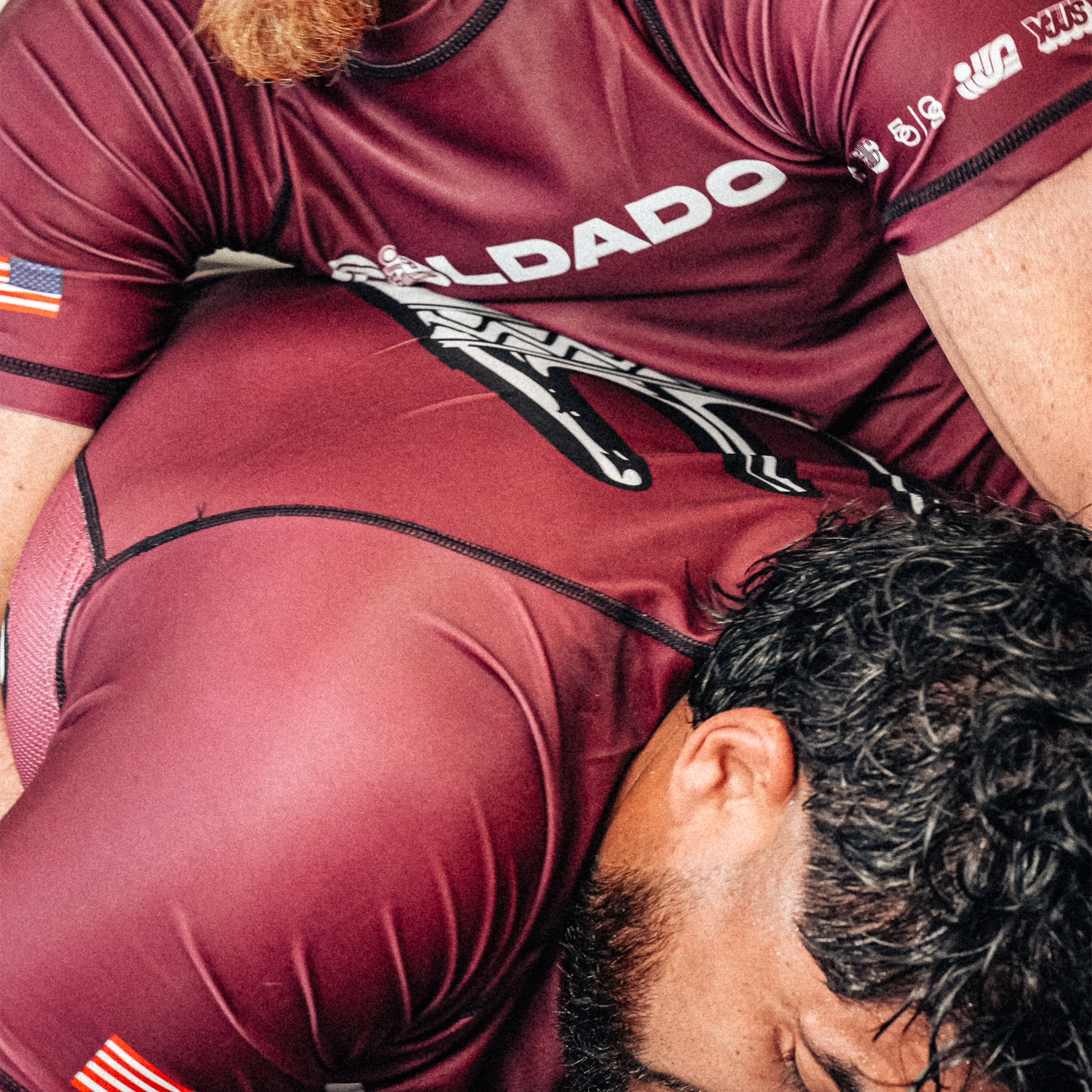 YJJS SNS Black Training Shorts (Burgandy)