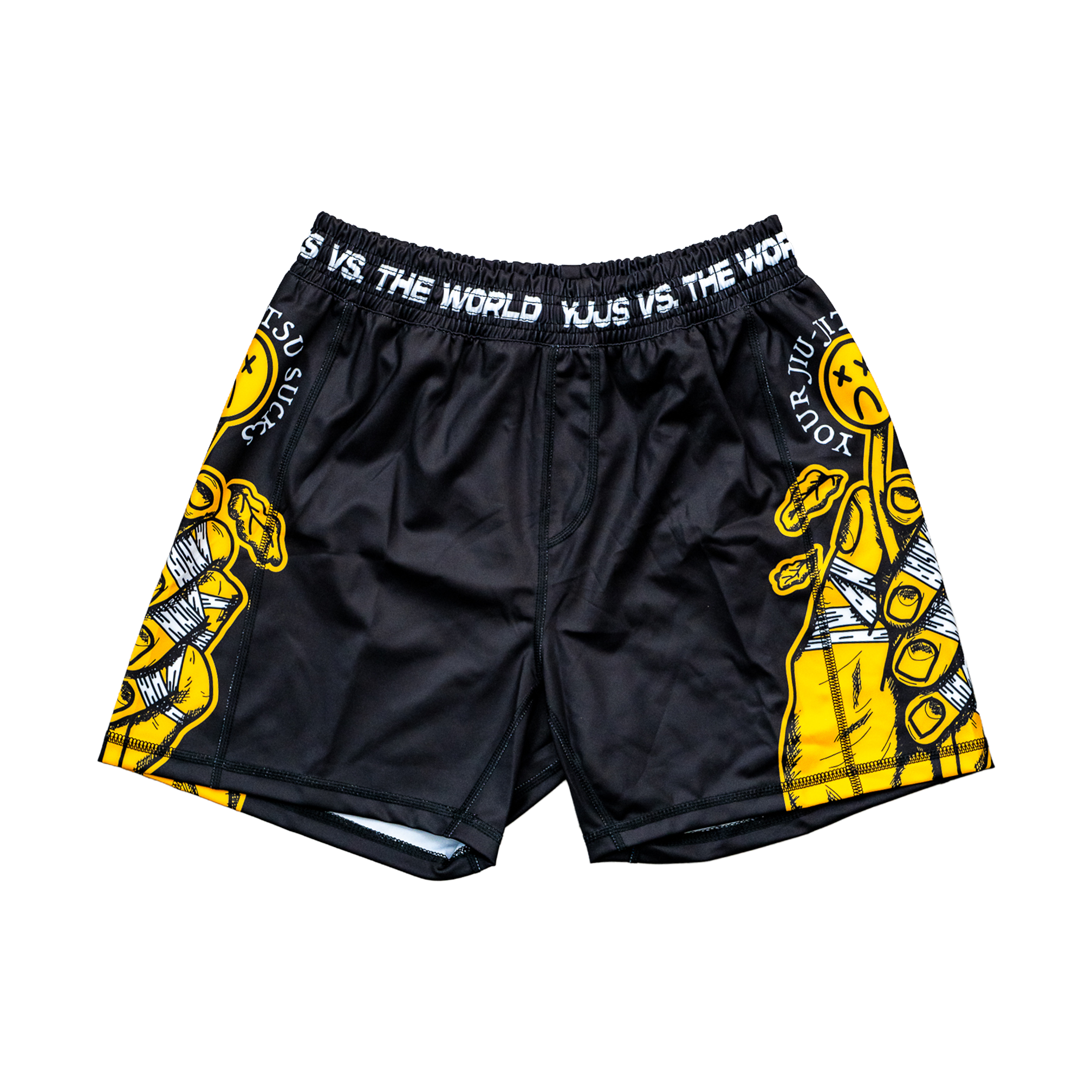 LOVES ME NOT Training Shorts (BLACK/YELLOW)