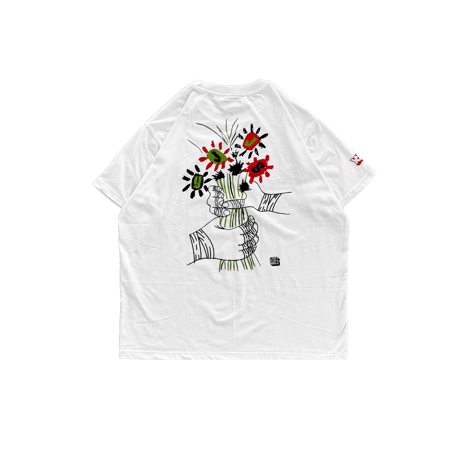 C77 YJJS Flowers Tee Youth (White)