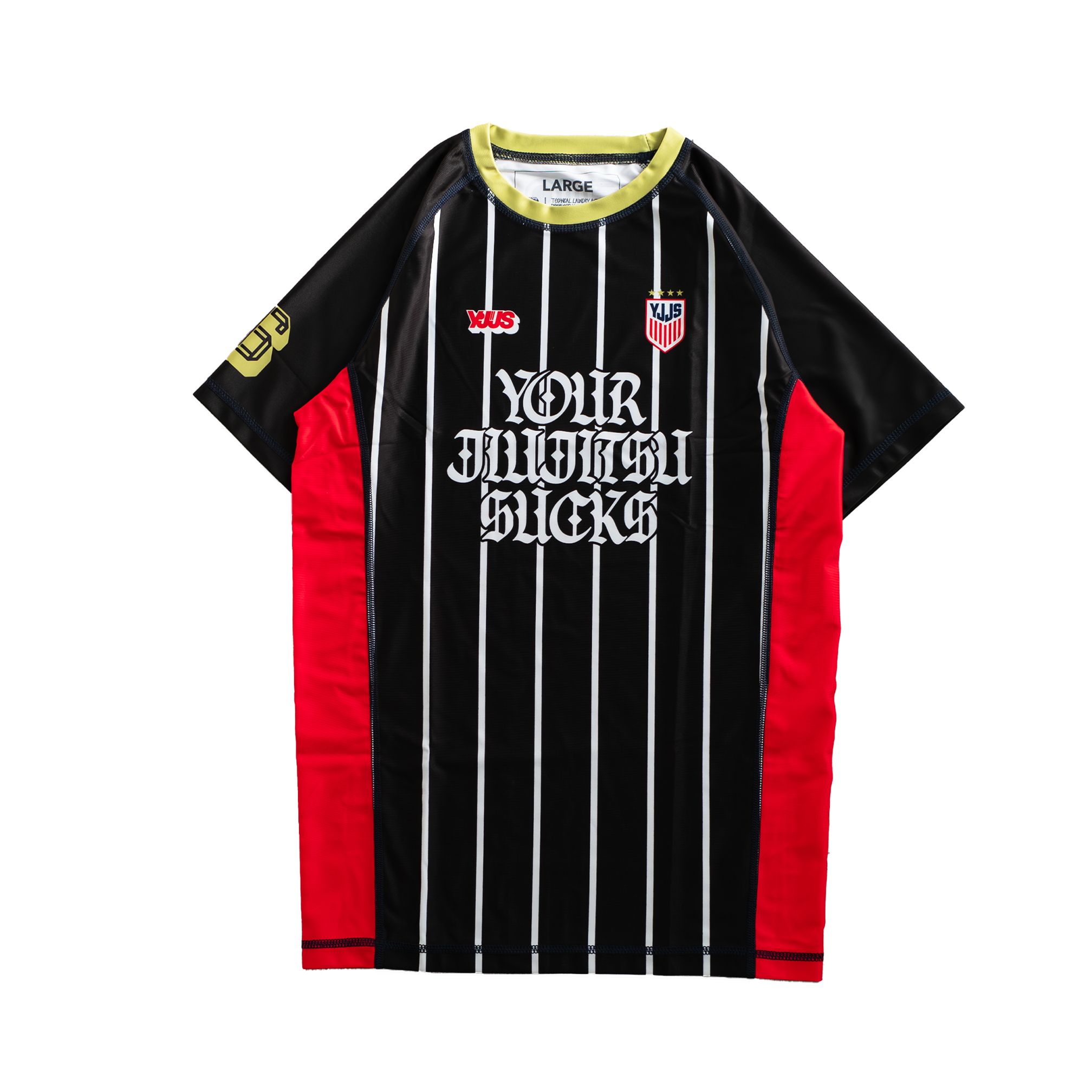 YJJS King of Pins Rashguard (Pinstripe Black)