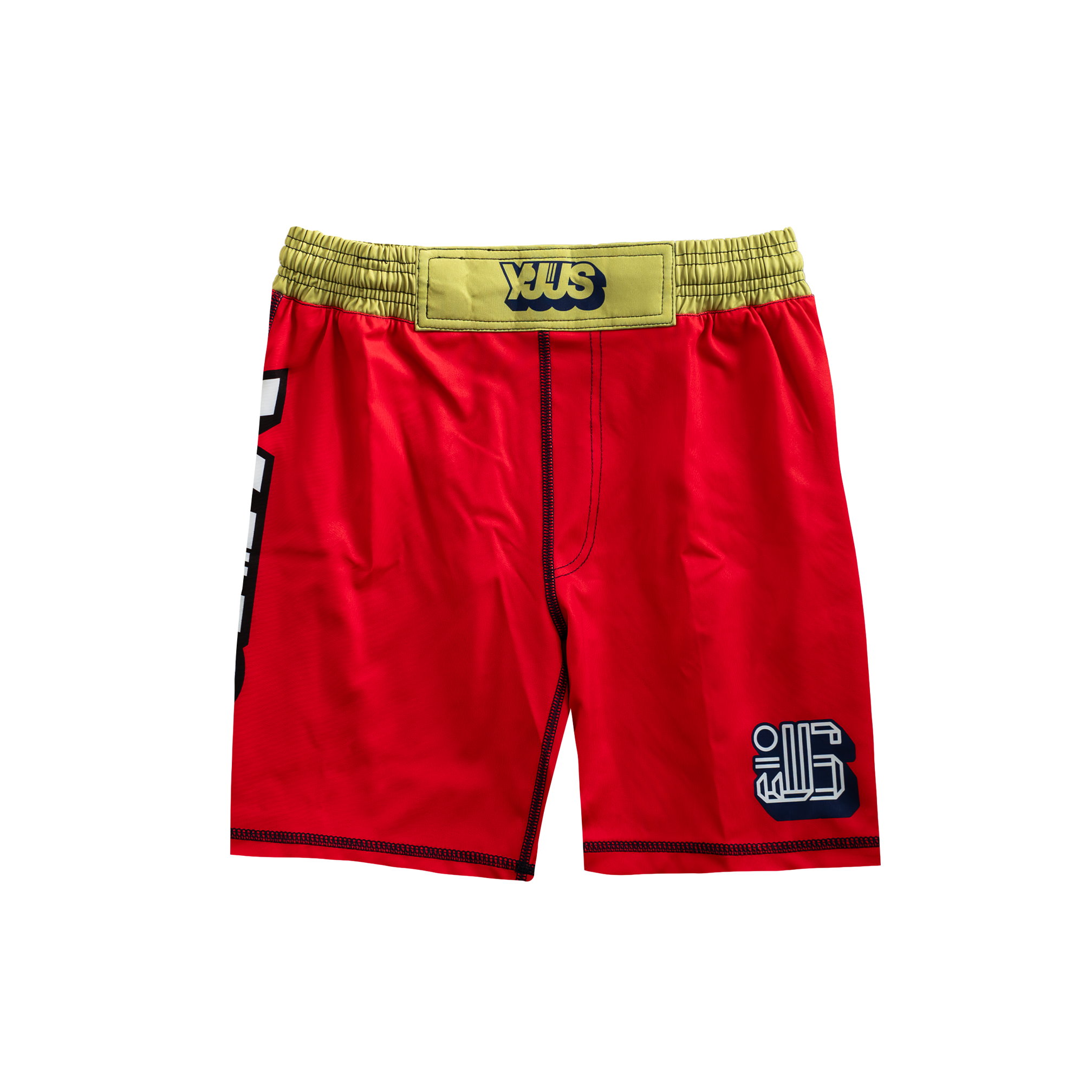 YJJS King of Pins Training Shorts (Pinstripe Red)