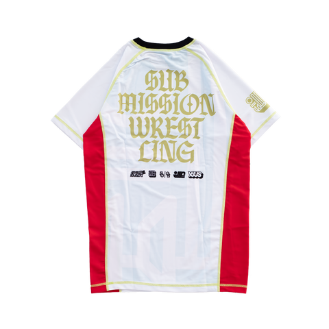 YJJS Gold Medal Rashguard (White)