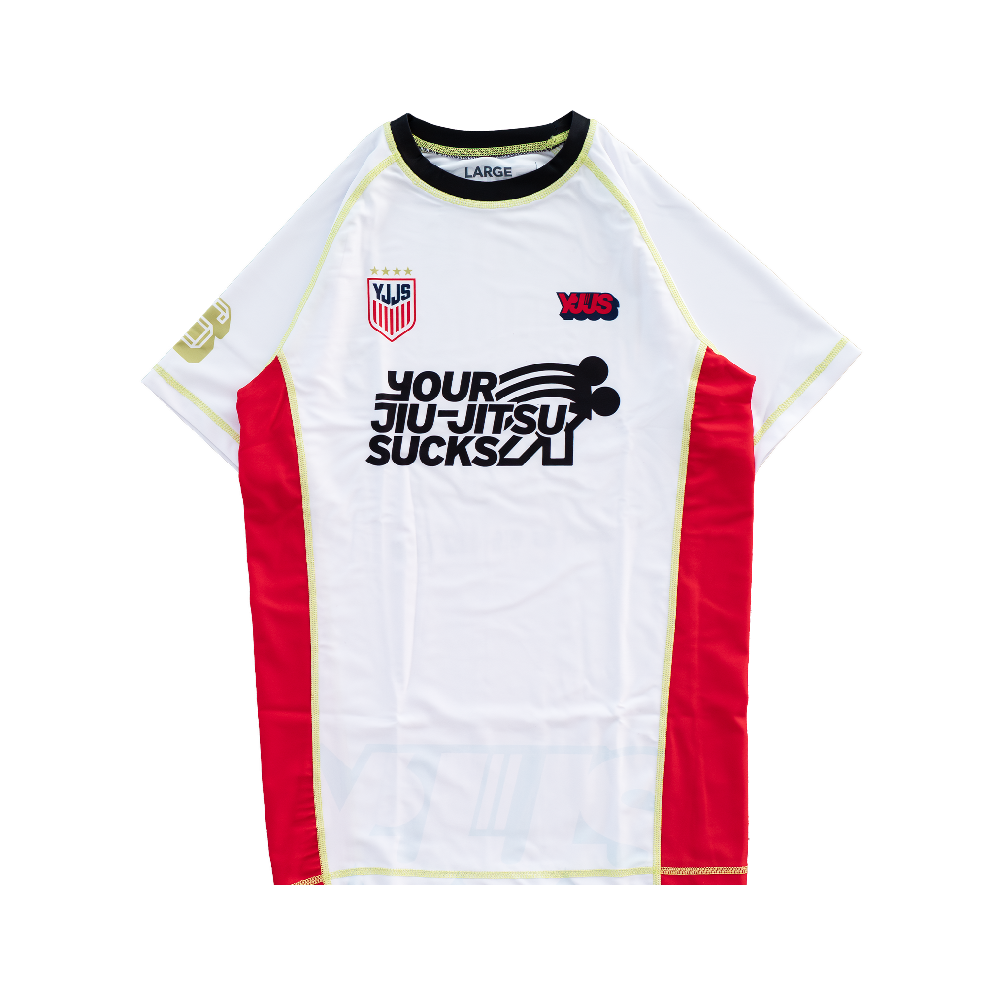 YJJS Gold Medal Rashguard (White)
