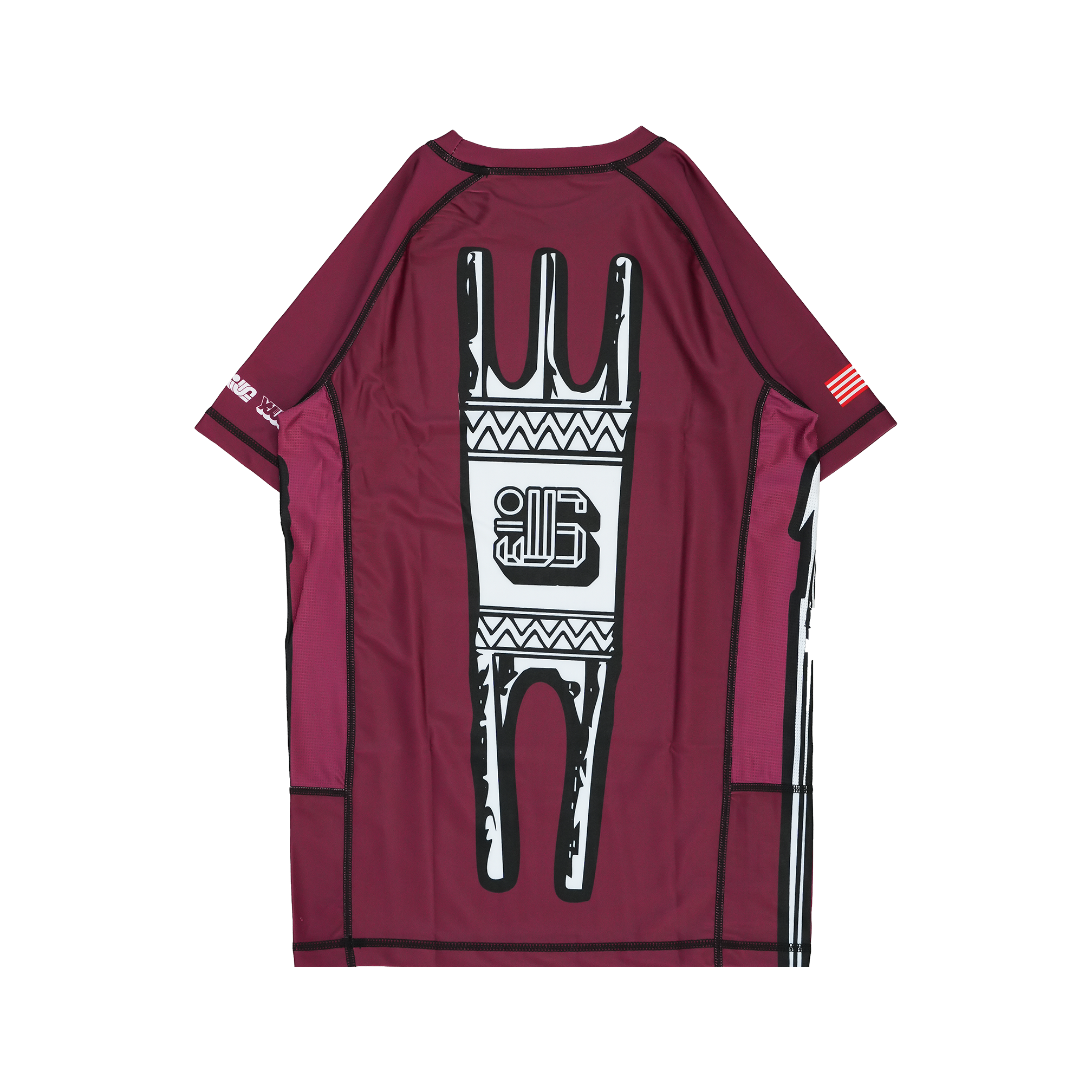 YJJS SNS Black Rashguard (Burgandy)