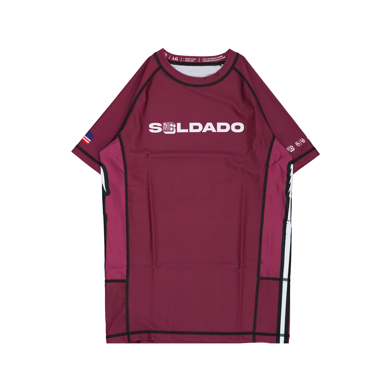 YJJS SNS Black Rashguard (Burgandy)