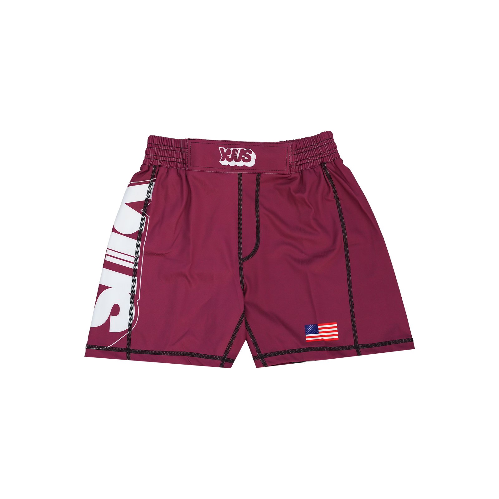 YJJS SNS Black Training Shorts (Burgandy)