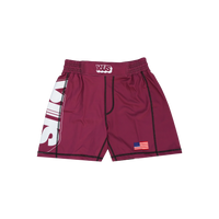 YJJS SNS Black Training Shorts (Burgandy)