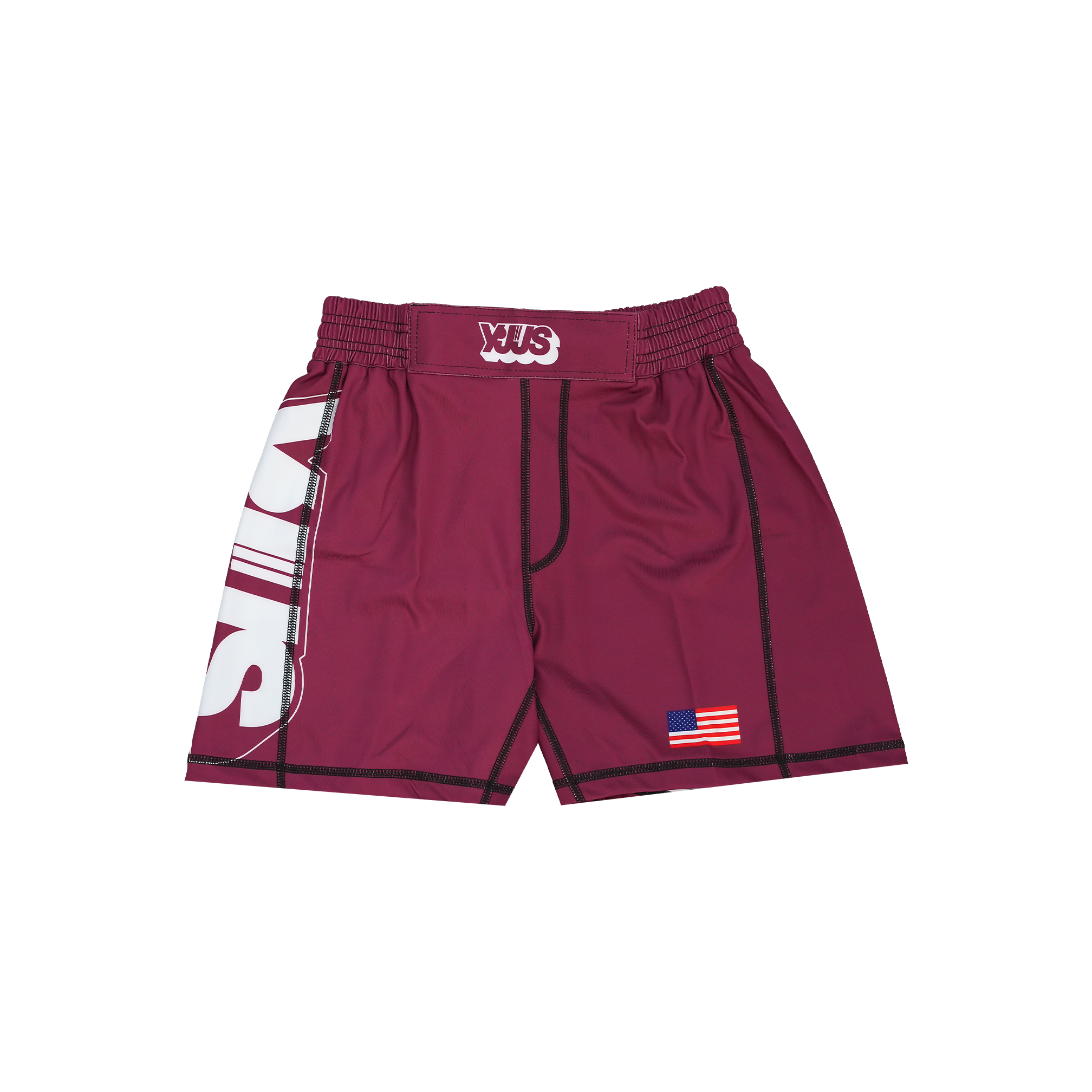 YJJS SNS Black Training Shorts (Burgandy)