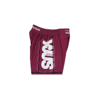 YJJS SNS Black Training Shorts (Burgandy)