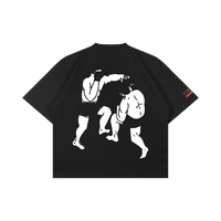 C142 [SUPER] CHAIN WRESTLING Tee (BLACK)
