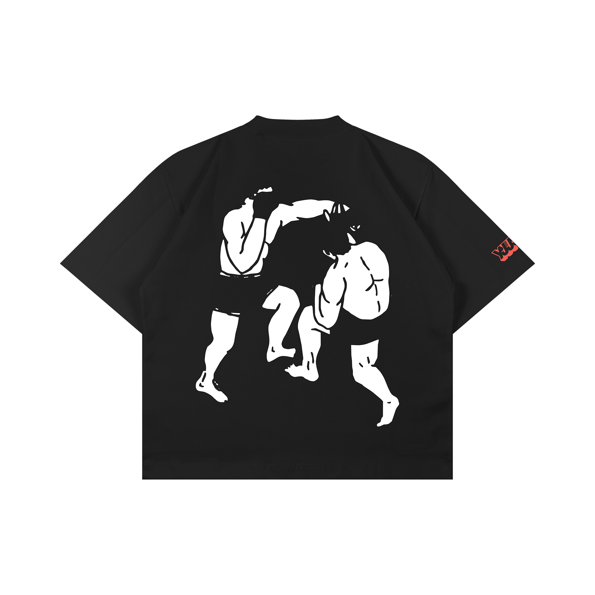 C142 [SUPER] CHAIN WRESTLING Tee (BLACK)