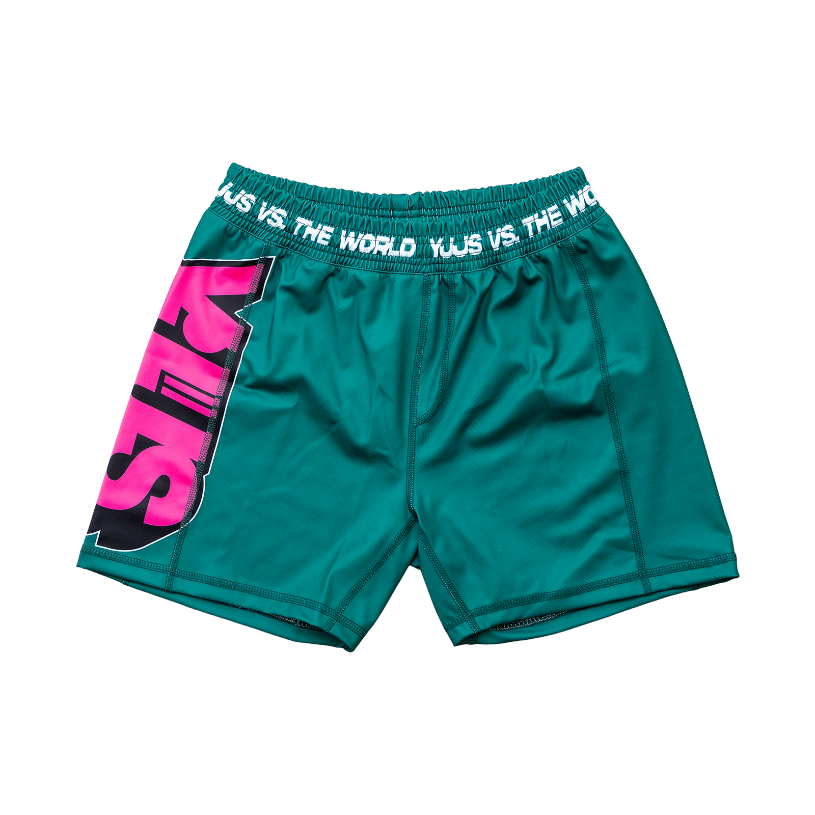 STORE HOURS Training Shorts (GREEN/PINK)