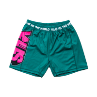 STORE HOURS Training Shorts (GREEN/PINK)