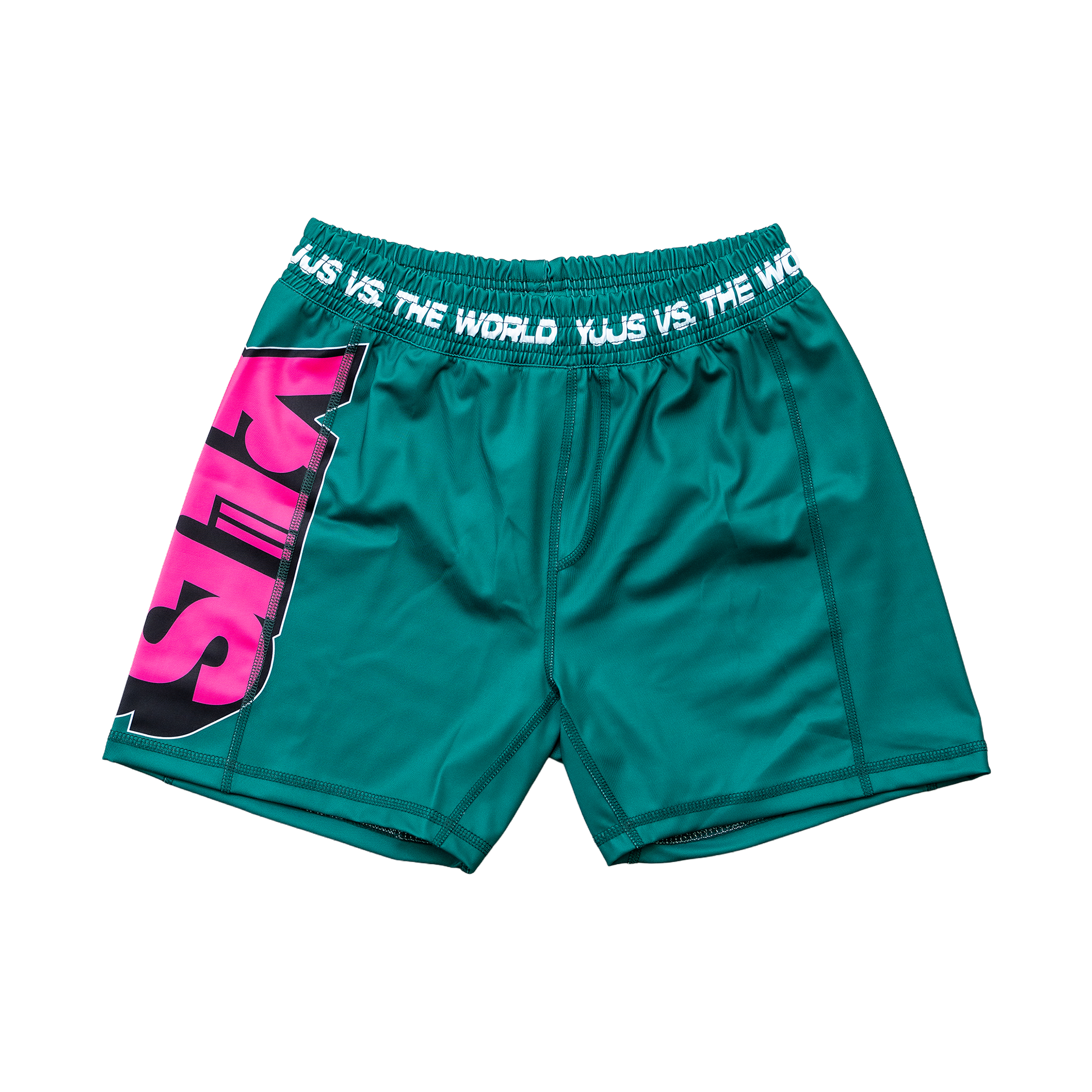 STORE HOURS Training Shorts (GREEN/PINK)