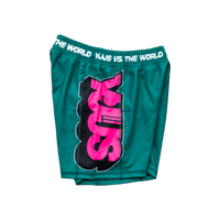 STORE HOURS Training Shorts (GREEN/PINK)