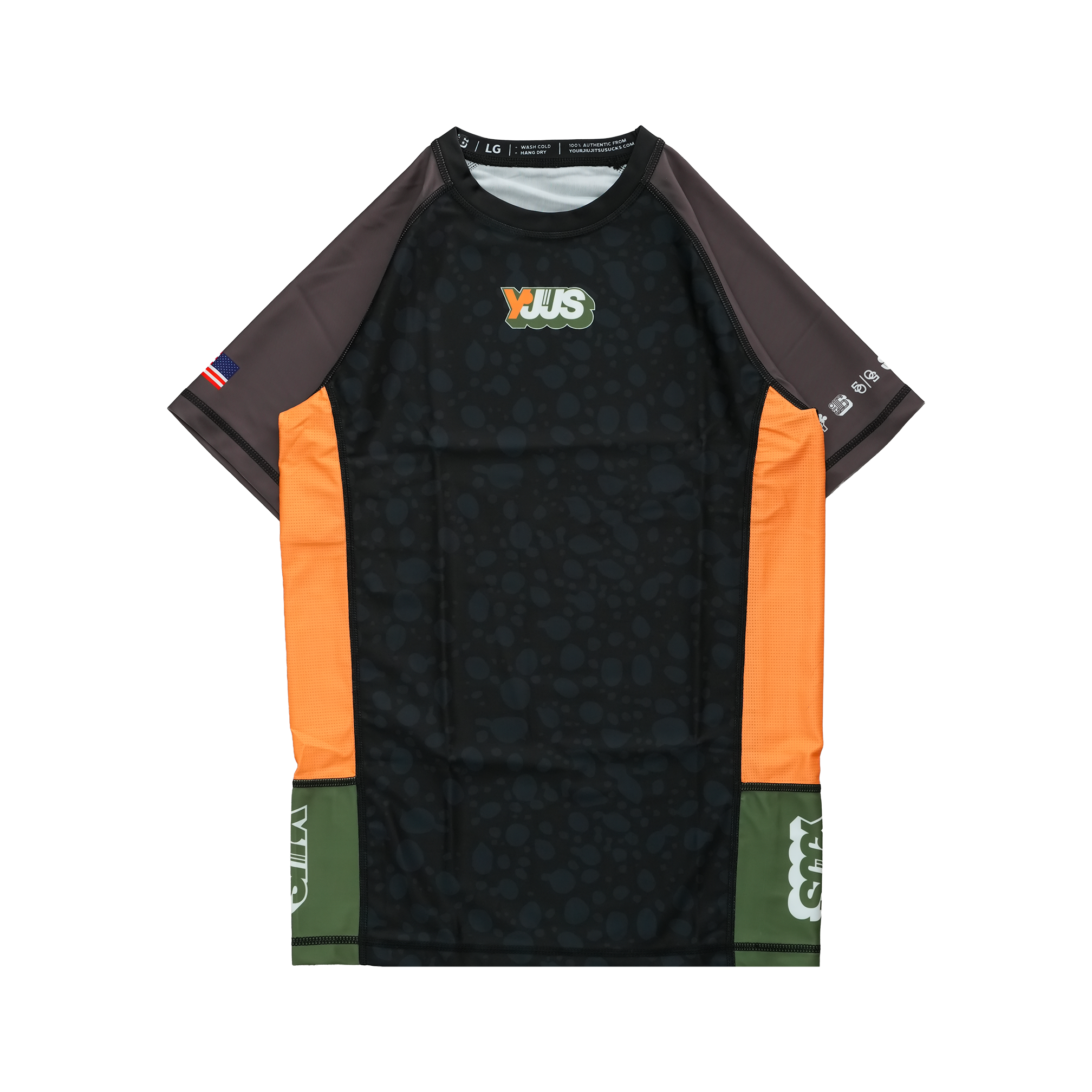 YJJS Safari One Rashguard (Black/Cedar)