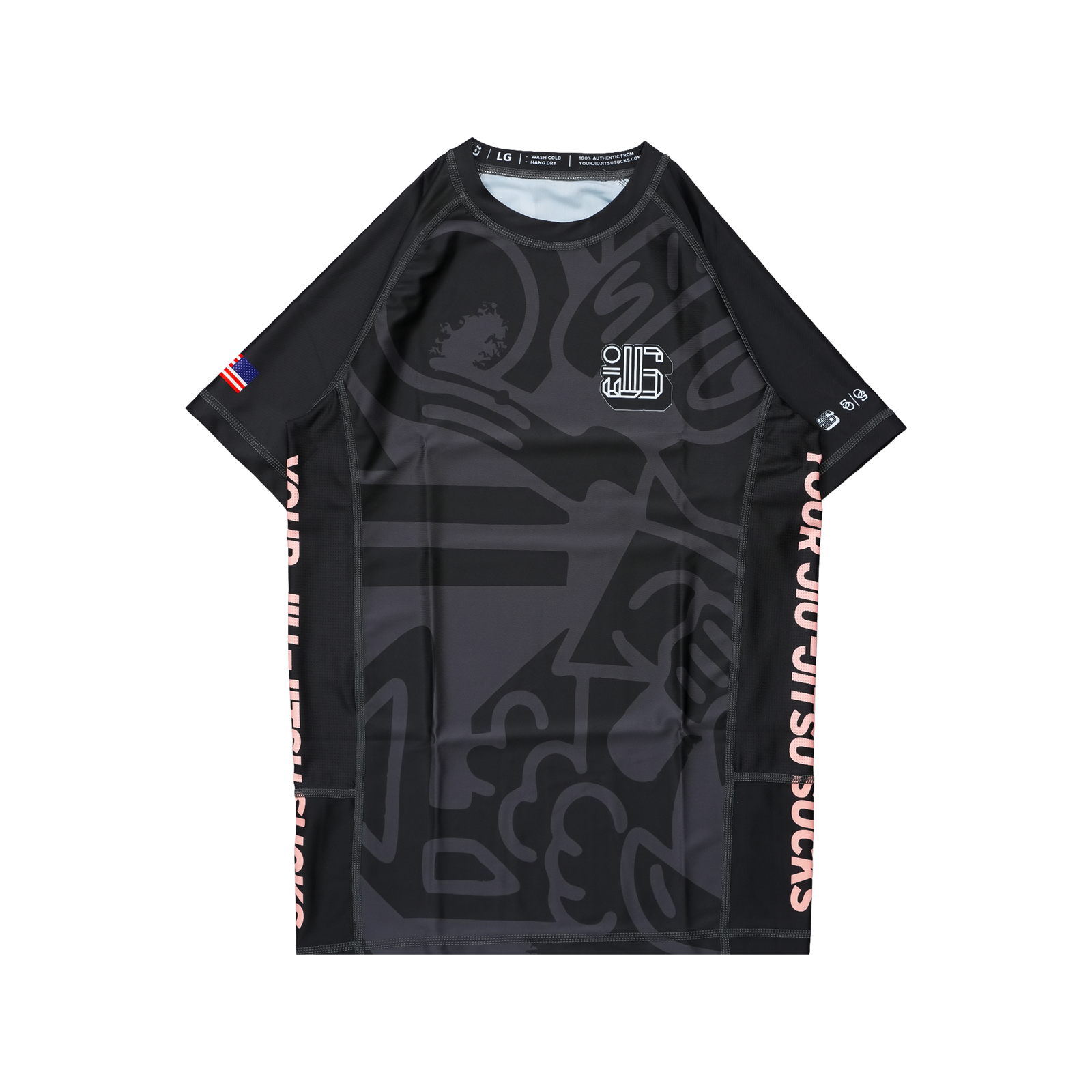 YJJS + SIPE v2 Rashguard (Black)